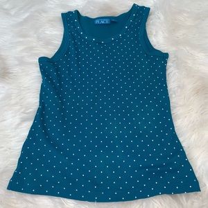 Blue polkadot t -shirt